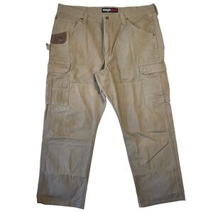 Wrangler Riggs Workwear Mens Cargo Pants‎ Canvas Green 103W060BR 40x30 Western